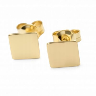 Złote Kolczyki Kwadrat