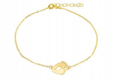 Złota Bransoletka ze Stópkami Próba 333