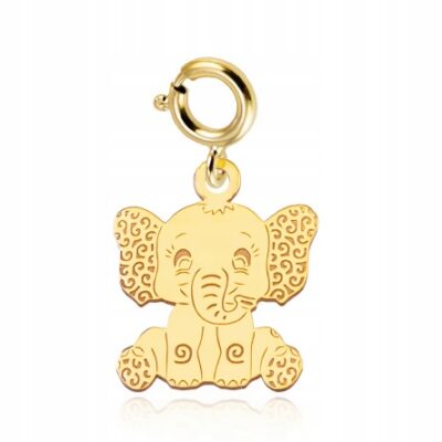 Złoty Charms na bransoletkę Słonik próba 585
