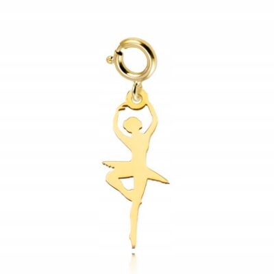 Złoty Charms na bransoletkę Baletnica próba 585
