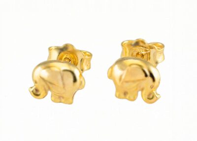 Złote Kolczyki Słoniki