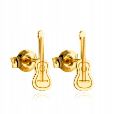 Złote Kolczyki Gitara