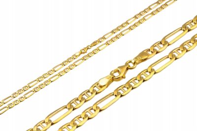 Złoty Łańcuszek Figaro 50 cm Próba 333