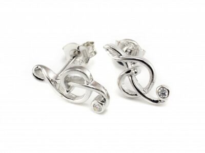 Srebrne Kolczyki Klucz Wiolinowy